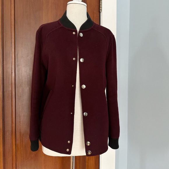 Burgundy bomber jacket - Picture 6 of 10